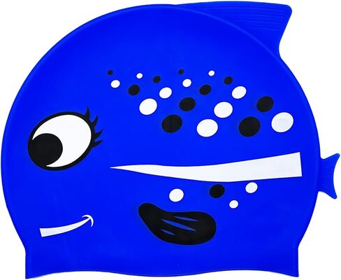 Swim Cap Kids Silicone Swimming Cap for Toddler Swim Hat Water Hats for Girl Boy 3-8 Years in Kuwait