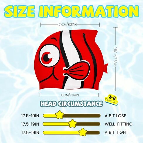 سبع سبع قبعة قبعة السباحة السيليكون لطفل القبع in Kuwait