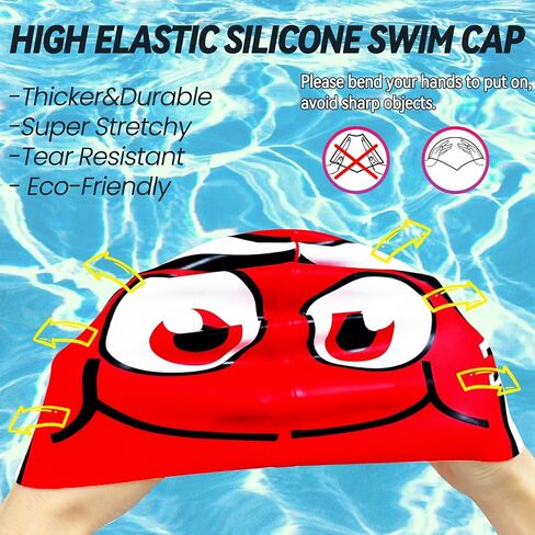 سبع سبع قبعة قبعة السباحة السيليكون لطفل القبع in Kuwait