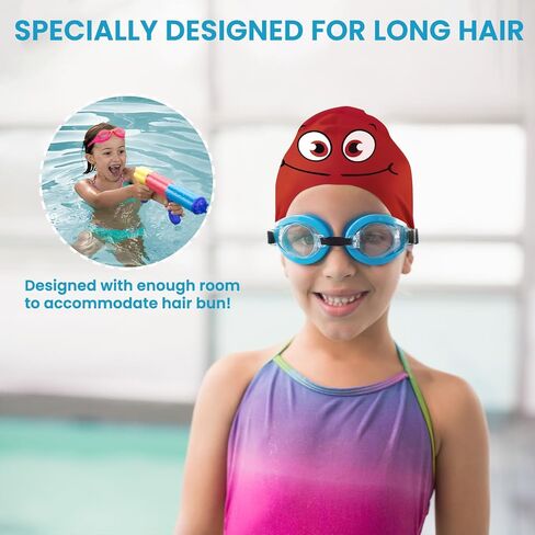 سبع سبع قبعة قبعة السباحة السيليكون لطفل القبع in Kuwait