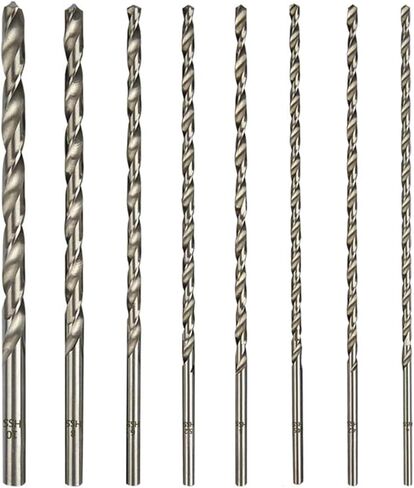 بتات الحفر الطويلة 1MM-13MM (1/1.5/2/3/3.2/3.5/4/4.5/5/5.5/6/6.5/7/8/10/11/11/13 مم) 5pcs (6x139mm 5pc) in Kuwait