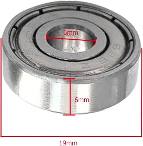 10pcs مضمّن التزلج على التزلج المحمل 6x19x6mm 626zz Roller محامل عجلة الاستبدال المحامل المصغرة للكرة لنافذة الباب in Kuwait