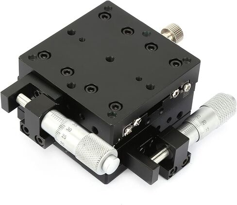 Manual XY L Stage, SEMY60AS Micrometer Slide Table Trimming Meter Roller Industrial Scientific Cross Linear 60 40mm 2.4 X 1.6in in Saudi Arabia