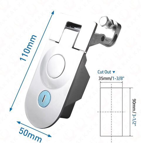 Compression Latch Lock Flush Mount Cabinet Lock Zinc Alloy RV Door Lock Lever Hand Operated Compression Latches Hardware 1Pcs (Color : Chrome) in Saudi Arabia