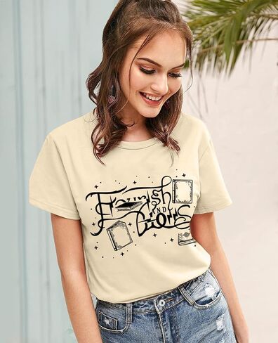 Magical Shirts for Women Flourish and Blotts Shirt Book Tshirt Wizard Costume Clothes in Kuwait