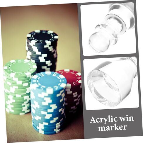 علامة الفوز الأكريليك لألعاب البوكر تصميم شفاف لسهولة رؤية الرؤية المقاومة للعجلة in Kuwait