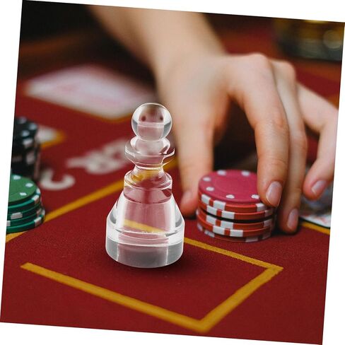 علامة الفوز الأكريليك لألعاب البوكر تصميم شفاف لسهولة رؤية الرؤية المقاومة للعجلة in Kuwait