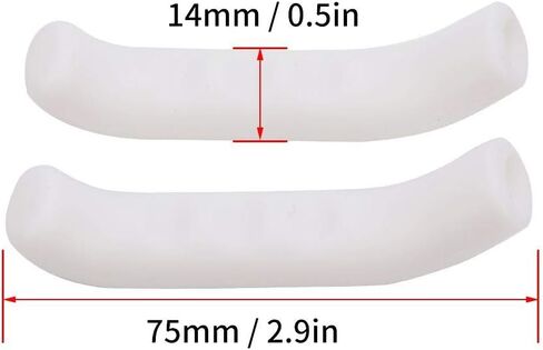 VGEBY 2Pcs Brake Lever Cover Handle Sleeve Silicone Fixed Gear Good for Mountain & Road Bike(White) and Spare Parts Parts Parts Parts in Saudi Arabia