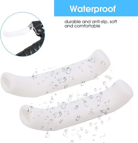 VGEBY 2Pcs Brake Lever Cover Handle Sleeve Silicone Fixed Gear Good for Mountain & Road Bike(White) and Spare Parts Parts Parts Parts in Saudi Arabia