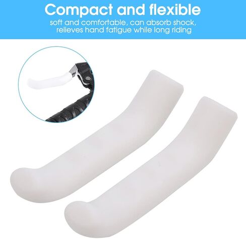 VGEBY 2Pcs Brake Lever Cover Handle Sleeve Silicone Fixed Gear Good for Mountain & Road Bike(White) and Spare Parts Parts Parts Parts in Saudi Arabia