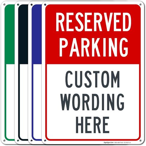 Reserved Parking Sign, Custom Parking Sign for Parking Lots, Businesses and Schools, 10x14 Inches, Rust Free .040 Aluminum, Fade Resistant, Made in USA by Signs in Saudi Arabia