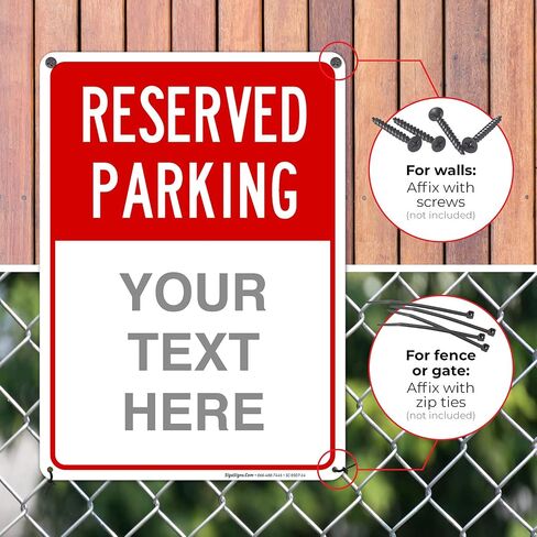 Reserved Parking Sign, Custom Parking Sign for Parking Lots, Businesses and Schools, 10x14 Inches, Rust Free .040 Aluminum, Fade Resistant, Made in USA by Signs in Saudi Arabia