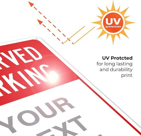 Reserved Parking Sign, Custom Parking Sign for Parking Lots, Businesses and Schools, 10x14 Inches, Rust Free .040 Aluminum, Fade Resistant, Made in USA by Signs in Saudi Arabia