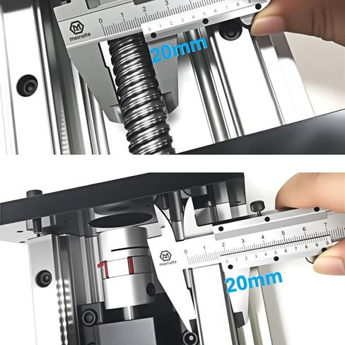 CNC Linear Rail Guide Heavy Duty Sliding Stage 150mm Wide 2005 Ballscrew Double Guide 4 Slide Horizontal Load Max 550 lb 250KG C7 Linear Table with Nema23 NEMA34 Motor Bracket Couplings for DIY in Saudi Arabia