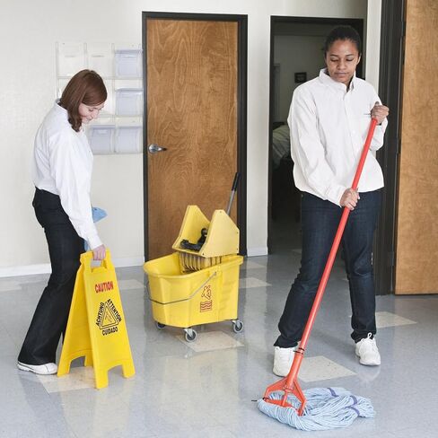 6 حزمة MOP HEAD استبدال تجاري للقطن الثقيل الأزرق MOP Heads استبدال القابلة لإعادة الاستخدام حلقة نهاية end end mop إعادة ملء للاستخدام السكني الصناعي in Kuwait