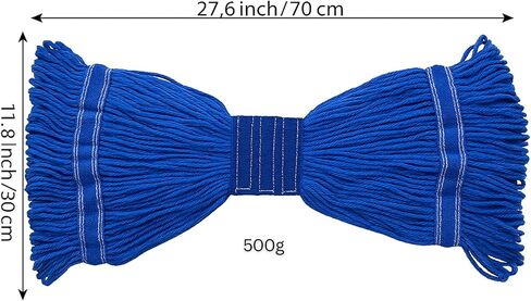 Royal Blue Kentucky Mop Head Replacement for Heavy-Duty Commercial and Industrial Cleaning, Loop-End – Lint-Free – Quick-Drying – Fits Clamp & Jaw Handles in Saudi Arabia