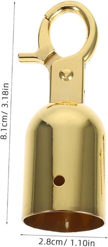 Cabilock 2 Pcs Golden Rope End Caps with Hook Cord End Stoppers Stylish Crowd Control Queue Divider Fittings for Easy Installation and Attachment in Saudi Arabia
