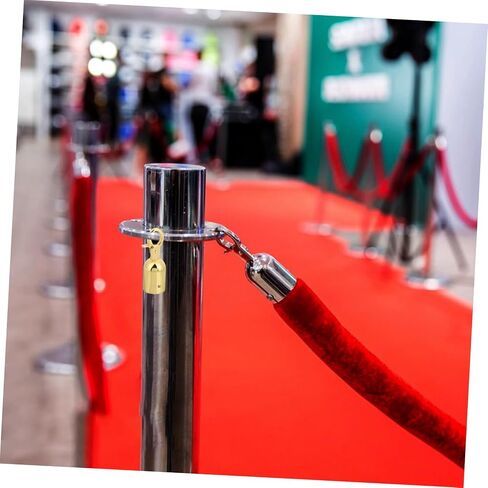 Cabilock 2 Pcs Golden Rope End Caps with Hook Cord End Stoppers Stylish Crowd Control Queue Divider Fittings for Easy Installation and Attachment in Saudi Arabia