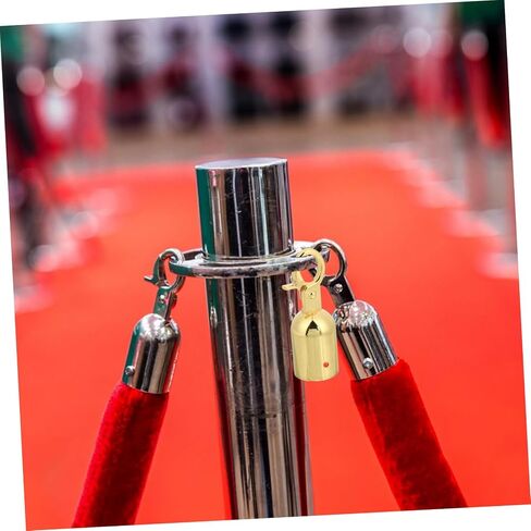Cabilock 2 Pcs Golden Rope End Caps with Hook Cord End Stoppers Stylish Crowd Control Queue Divider Fittings for Easy Installation and Attachment in Saudi Arabia