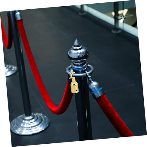 Cabilock 2 Pcs Golden Rope End Caps with Hook Cord End Stoppers Stylish Crowd Control Queue Divider Fittings for Easy Installation and Attachment in Saudi Arabia