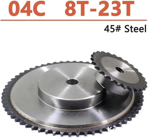 Tooth Roller Chain Sprocket 1pc 8-23 Tooth 04C Chain Drive Sprocket 45# Steel Chain Gear Pitch 6.35mm 25H(23 Teeth) in Saudi Arabia