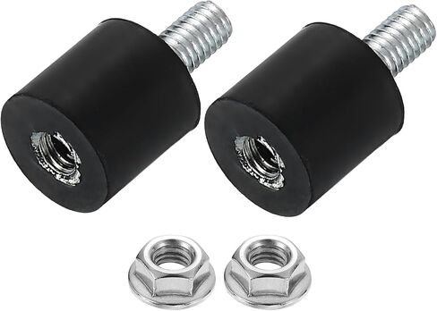 uxcell M10 Rubber Mounts, 2Pcs 40x20mm(DxH) Rubber Cylindrical Anti Vibration Isolator Shock Absorber with Lock Nut for Car Bobbin Generator Air Compressors in Saudi Arabia