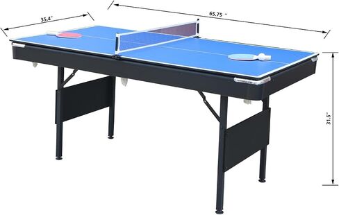 3 في 1 حمام سباحة Ping Pong Cining Combo ، 65.75in قابلة للطي البلياردو/تنس الطاولة ، لعبة متعددة للأطفال البالغين ، مع بلياردو والبليارد وملحقات الحاويات التنس in Saudi Arabia