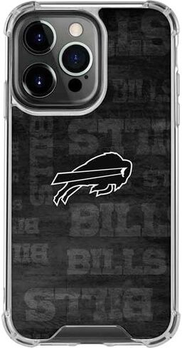 Skinit Clear Phone Case Compatible with iPhone 16 Pro - Officially Licensed NFL Buffalo Bills Black & White Design in Saudi Arabia