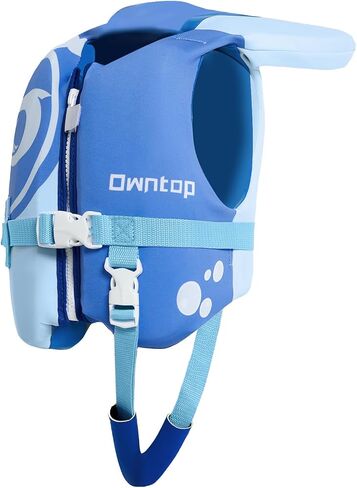 Owntop Toddler Swim Vest Kids Float Jacket Swimming Aid for Children 20-30-40-50 lbs with Adjustable Safety Straps Age 1-6 Years in Kuwait
