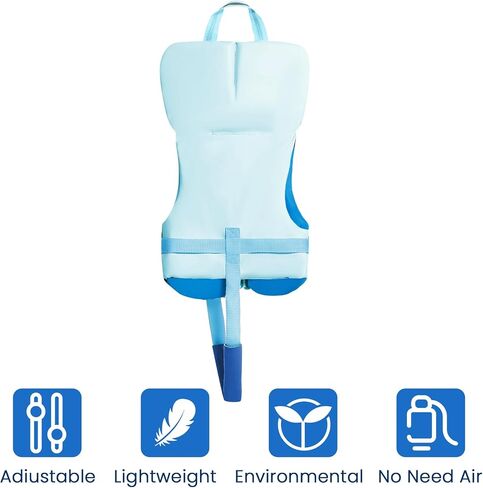 Owntop Toddler Swim Vest Kids Float Jacket Swimming Aid for Children 20-30-40-50 lbs with Adjustable Safety Straps Age 1-6 Years in Kuwait