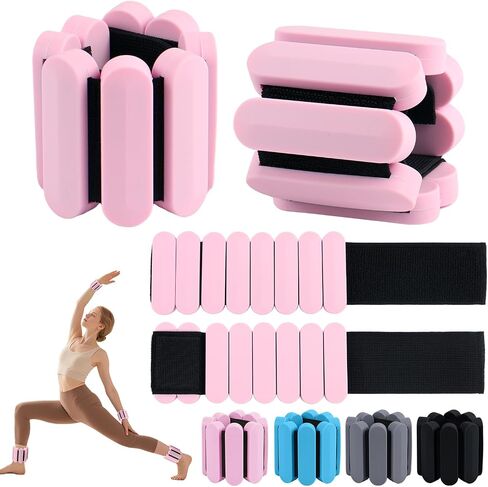 Wrist Weights – Adjustable Ankle Wrist Weights for Women & Men – Set of Weighted Bangles 2 lbs (1 lb Each) | Arm and Leg Weights for Pilates, Yoga, Running & Walking in Kuwait