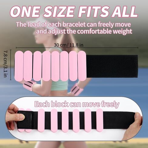 Wrist Weights – Adjustable Ankle Wrist Weights for Women & Men – Set of Weighted Bangles 2 lbs (1 lb Each) | Arm and Leg Weights for Pilates, Yoga, Running & Walking in Kuwait