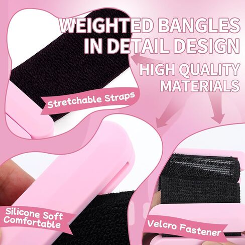 Wrist Weights – Adjustable Ankle Wrist Weights for Women & Men – Set of Weighted Bangles 2 lbs (1 lb Each) | Arm and Leg Weights for Pilates, Yoga, Running & Walking in Kuwait