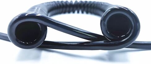Spiral Telescopic Spring Coiled Cable Wire, 2.5 M 5 M 7.5 M Black Power Cord Expandable Wire, and Cable 6 Core 8 Core 24AWG 20AWG(6 Core 20awg,Line Length 2.5m) in Saudi Arabia