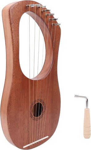 Restokki lyre Harp Rosewood Stable String Portable Transl Wooden 7 Metal String sterm in Saudi Arabia