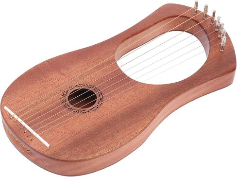 Restokki lyre Harp Rosewood Stable String Portable Transl Wooden 7 Metal String sterm in Saudi Arabia