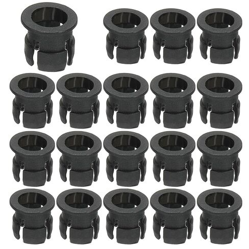 PATIKIL 3mm Emitting Diode Holder, 50 Pcs Plastic Flat LED Holder Clip Mounting Bracket Socket Cap for Lamp Bulb Bezel Mount Panel LED Display, Black in Kuwait