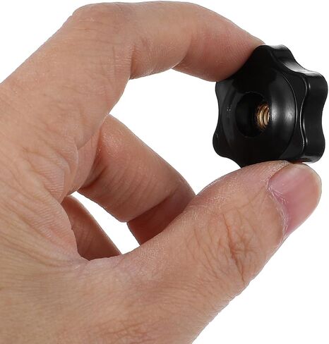 20 Pack 1/4-20 Knob Black Plastic 6 Star Knobs 1/4 Inch 20 Female Threaded T Track Bolts Hexagon Head Thru Knob Nuts Screw-On Clamping Knob Jig Knobs in Saudi Arabia