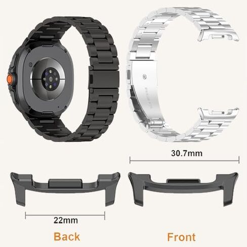 Band Connection Adapter for Samsung Galaxy Watch 8, Galaxy Watch 8 Classic Strap Band, Quick Release Spring Bar Pins with 22mm Stainless Steel Metal Adapter Accessories in Saudi Arabia