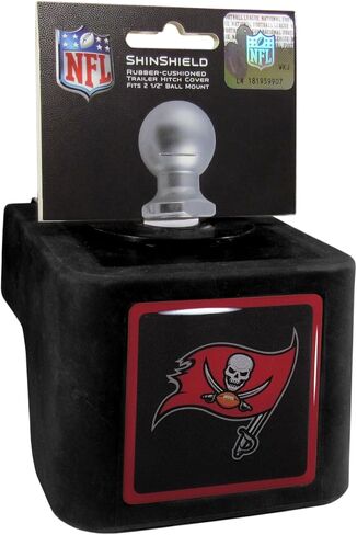 Siskiyou Sports NFL Tampa Bay Buccaneers Shin Shield Cload V Hitch Cover ، Black in Saudi Arabia