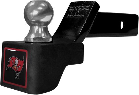 Siskiyou Sports NFL Tampa Bay Buccaneers Shin Shield Cload V Hitch Cover ، Black in Saudi Arabia