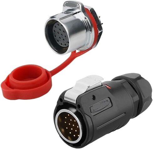 LP-24 aviation and socket threaded tightening 19-pin gold-plated male and female pin industrial connector(Single hole formal wear) in Saudi Arabia