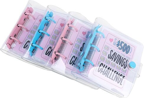 Framendino, 4 Pack Mini Saving Money Binder 1000 Cash Budget Book with Envelopes for Planning in Saudi Arabia