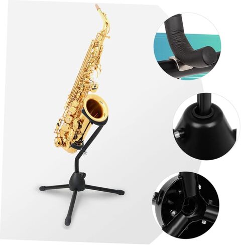 قوس Sturdy Non Skid Alto Saxophone Stand Bracket with Scushion Cushion Date Date Raching لغرف الموسيقى المنزلية ومساحات الأداء in Saudi Arabia