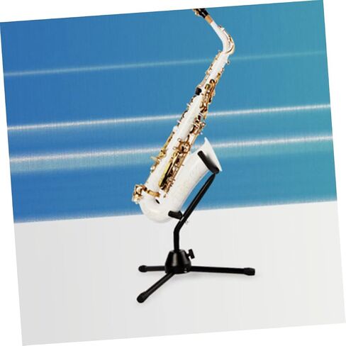 Milisten Durable Alto Saxophone Stand Bracket for Musical Instrument Storage and Display Portable Black Saxophone Holder for Home Shop and Exhibition Use Safe Non Damaging Design in Saudi Arabia