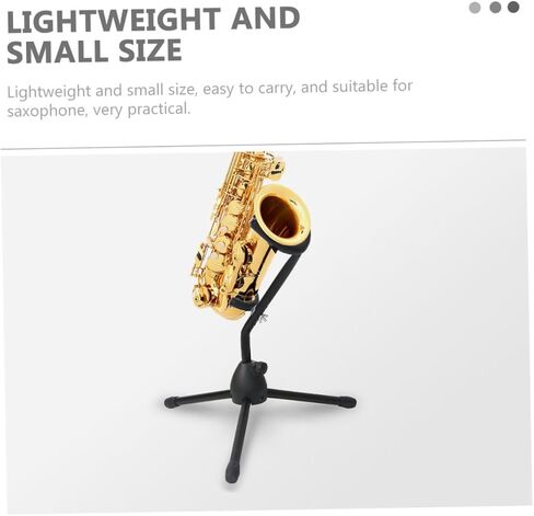 Milisten Durable Alto Saxophone Stand Bracket for Musical Instrument Storage and Display Portable Black Saxophone Holder for Home Shop and Exhibition Use Safe Non Damaging Design in Saudi Arabia