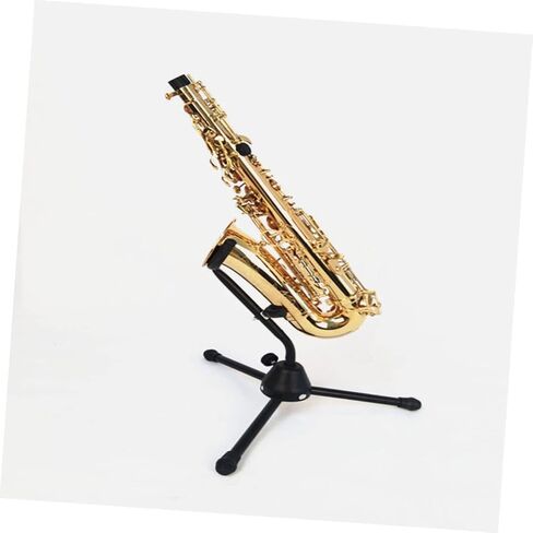 Milisten Durable Alto Saxophone Stand Bracket for Musical Instrument Storage and Display Portable Black Saxophone Holder for Home Shop and Exhibition Use Safe Non Damaging Design in Saudi Arabia