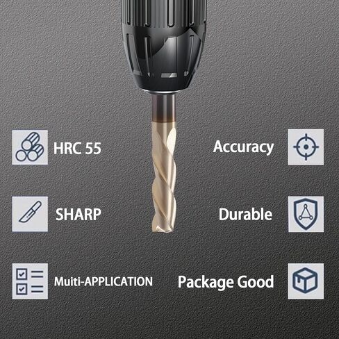 Carbide 55 DEGREE 3-FLUTE END مع طلاء ZRN ، صلابة عالية ومقاومة للارتداء ، للمعادن الألومنيوم والمعادن (1/4 "3/4" 1/4 "2-1/2" 3F) 1PCs. in Saudi Arabia