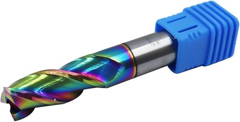 3/8" Carbide Square End Mills, DLC Rainbow Coating, 3 Flute, End Mill Bits for Aluminum, 3/8" Cutting Diameter in Saudi Arabia