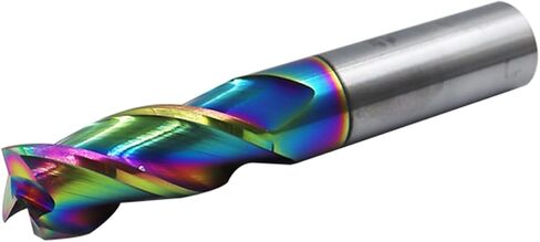 3/8" Carbide Square End Mills, DLC Rainbow Coating, 3 Flute, End Mill Bits for Aluminum, 3/8" Cutting Diameter in Saudi Arabia